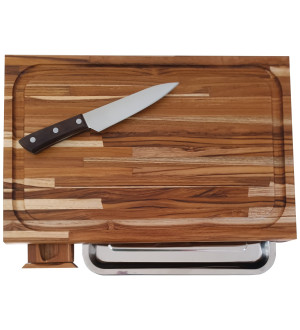 Kit Tábua com Faca e Bandeja