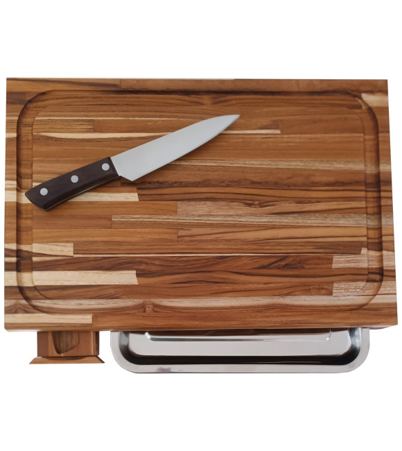 Kit Tábua com Faca e Bandeja
